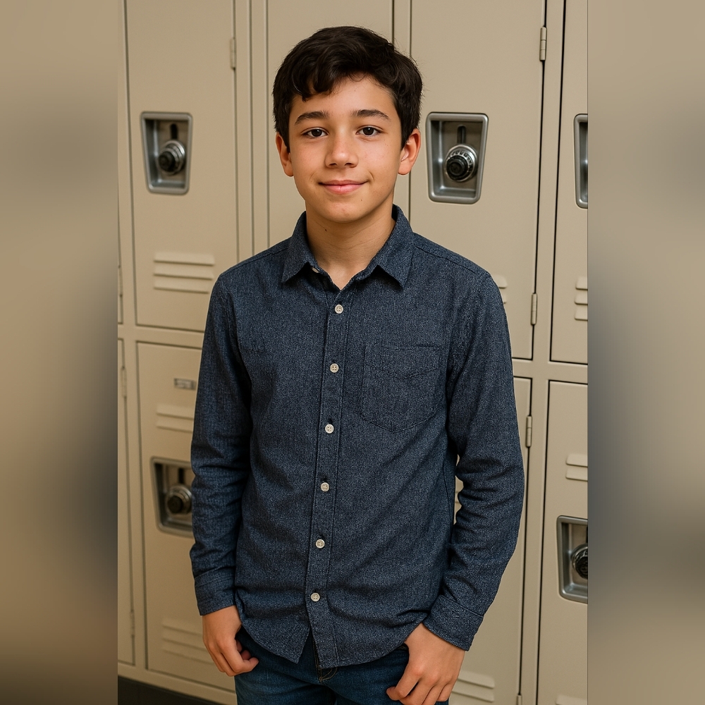 3/$25! Children's Place Dotted Button Down Shirt